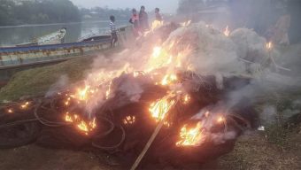 বরগুনায় ৫৫ হাজার মিটার অবৈধ জাল জব্দ