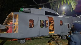 সেই ভ্রাম্যমান  হেলিকপ্টার রেস্টুরেন্ট এখন বেতাগীর বিনোদনাস্থল