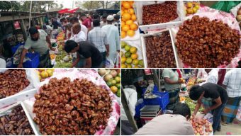 ফলের দোকানে ভিড়, দাম শুনেই ফিরে যাচ্ছেন বেশির ভাগ ক্রেতা