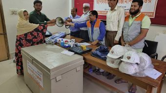 এনএসএস এর আপদকালীন  সরঞ্জামাদী হস্তান্তর