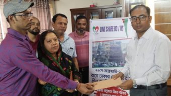 অগ্নিকাণ্ডে নিহত সাংবাদিক তুষার হাওলাদারের পরিবারকে আর্থিক অনুদান