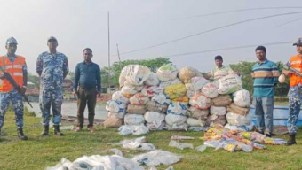 বরিশালে ট্রলার ভর্তি ৫২ লাখ মিটার কারেন্ট জাল জব্দ