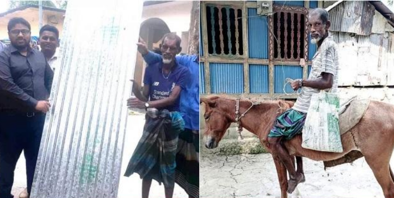 প্রধানমন্ত্রীর উপহার পেলেন ঘোড়ায় চড়ে ভিক্ষা করা