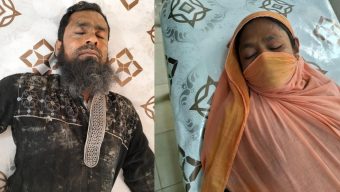 মাটি কাটাকে কেন্দ্র করে সংঘর্ষ, স্বামী স্ত্রী আহত