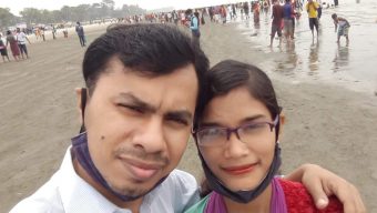 স্ত্রীর দাবীতে দুই দিন ধরে এক তরুনীর  অনশন