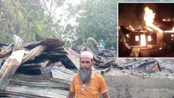 মির্জাগঞ্জে আগুনে পুড়ে ছাই ২টি বসতঘর