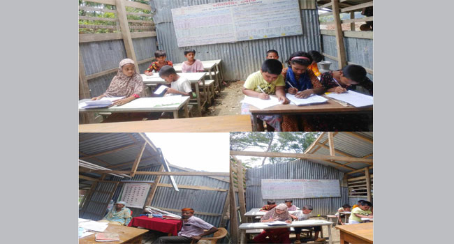 ঘূর্ণিঝড় রেমাল : মির্জাগঞ্জে খোলা আকাশের নিচে চলছে পরীক্ষা