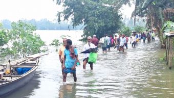কুড়িগ্রামে ভয়াবহ রূপ নিয়েছে বন্যা,দু’লাখ মানুষ পানিবন্দি