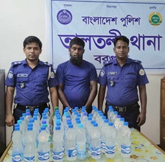 বরগুনায় ৩২ লিটার চোলাই মদসহ আটক ১
