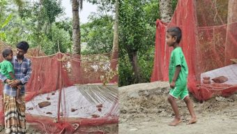বরগুনায় কবরের মাটি খুঁড়ে মাকে বের করার চেষ্টা আড়াই বছরের শিশুর!