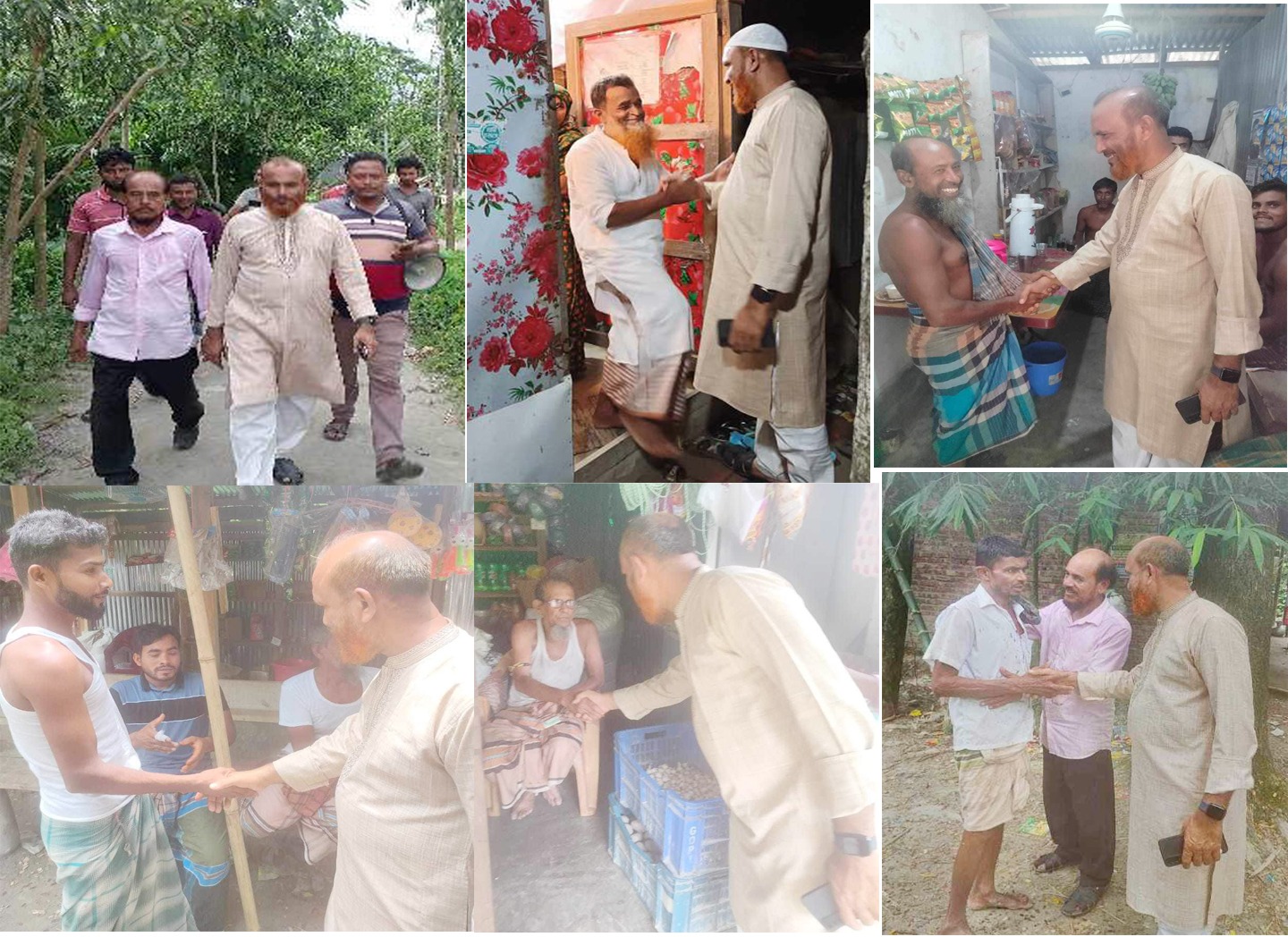 কালমা উপনির্বাচনে প্রতিক পেয়ে ভোটারের দ্বারে-দ্বারে জাহাঙ্গীর বিশ্বাস