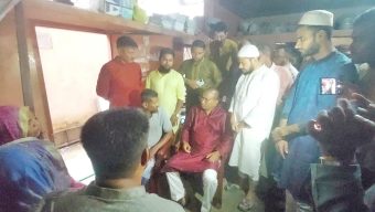 বোরহানউদ্দিনের প্রয়াত মিলন মিয়ার শোকাহত পরিবারের পাশে এমপি মুকুল