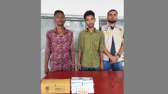ফেন্সিডিল ও জি-মরফিনসহ তিন যুবক আটক