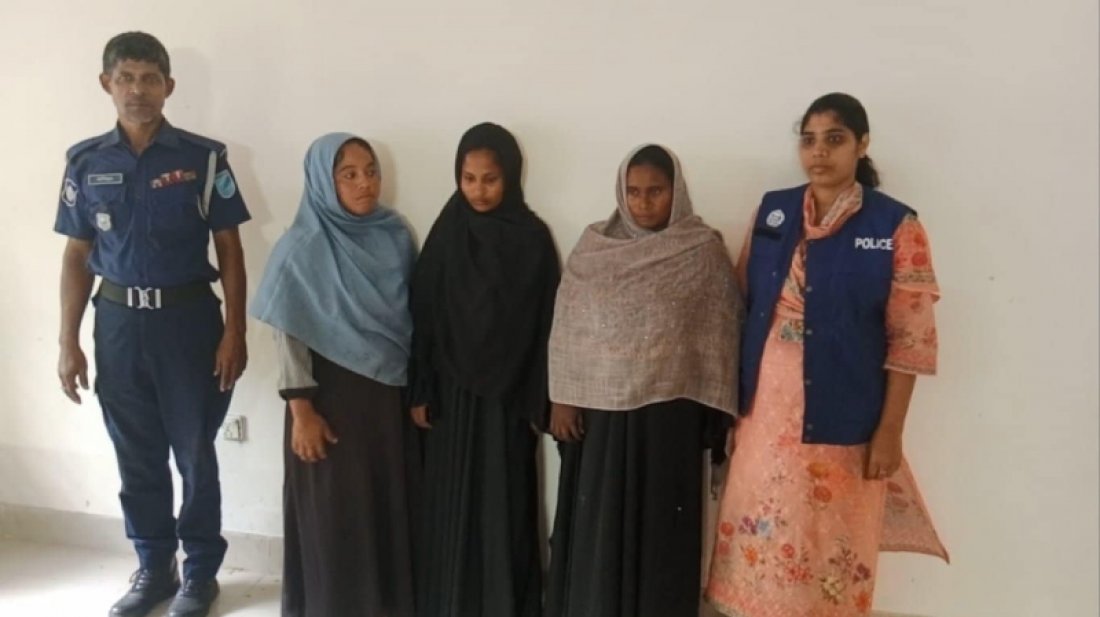 বরিশাল থেকে মাদারীপুর গিয়ে ছিনতাই করার সময় তিন নারী আটক