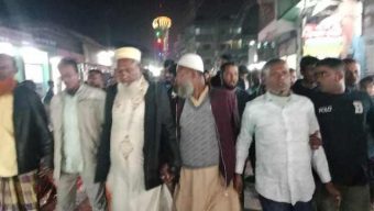 চরফ্যাশনের নয়নের হাতকে শক্তিশালী করতে শ্রমীকদলের মিছিল