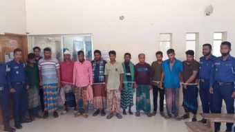 ভোলায় আন্তঃ জেলা ডাকাত ও ছিনতাই চক্রের আটক ১১