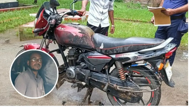 বরগুনায় মামলা দেওয়ায় মোটরসাইকেলে আগুন দিলেন চালক