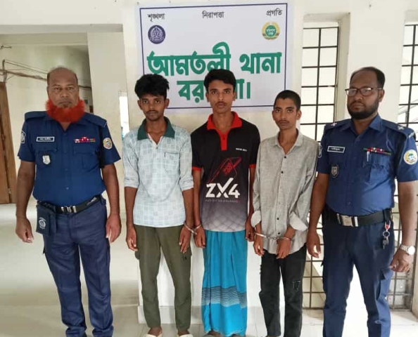 আমতলীতে সাবেক স্বামীকে শায়েস্তা করতে গিয়ে কিশোর গ্যাংসহ ঠাই হল জেল হাজতে