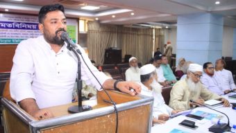 ঢাকায় আইডিইবি ও সংগ্রাম পরিষদের মতবিনিময় বক্তব্য দেন ইঞ্জিনিয়ার মিঠু