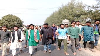 শেরপুরে জামায়াত নেতা নিহতের ঘটনায় বরিশাল বিশ্ববিদ্যালয়ে বিক্ষোভ