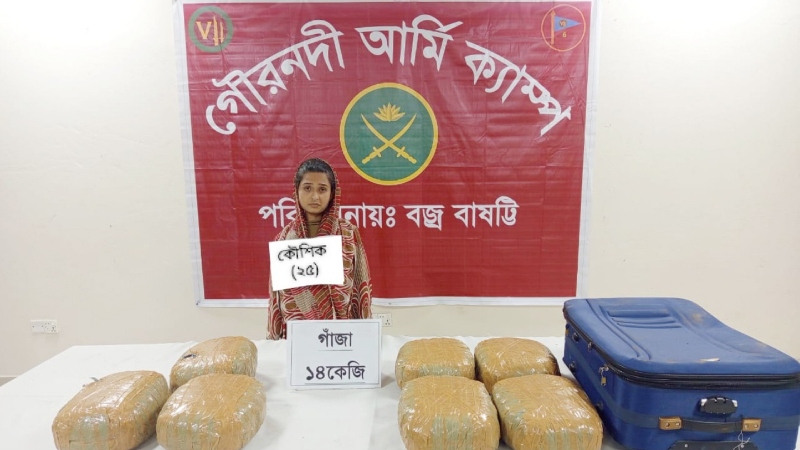 বরিশালে বিপুল পরিমাণ গাঁজাসহ তৃতীয় লিঙ্গের মাদক কারবারি আটক