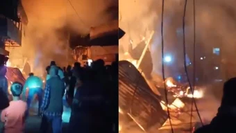 বরিশালে আগুনে পুড়ে ছাই ৭ দোকান