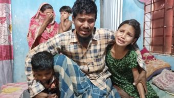 চরফ্যাশনে পঙ্গু হোসেন ৩ সন্তান নিয়ে অনাহারে অর্ধাহারে দিন কাটছে