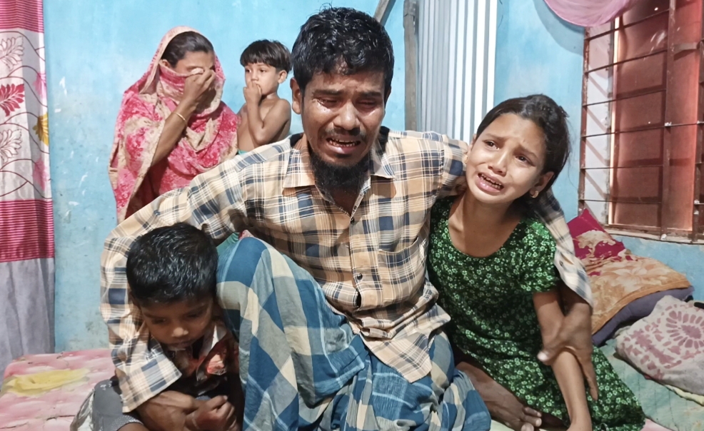চরফ্যাশনে পঙ্গু হোসেন ৩ সন্তান নিয়ে অনাহারে অর্ধাহারে দিন কাটছে