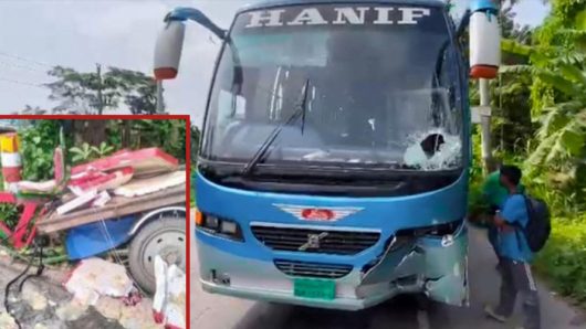 বরিশালে হানিফ পরিবহনের চাঁপায় আইসক্রীম বিক্রেতা নিহত
