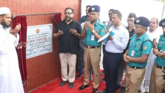 বরিশাল বন্দর থানা ভবনের নির্মাণকাজের ভিত্তিপ্রস্তর স্থাপন